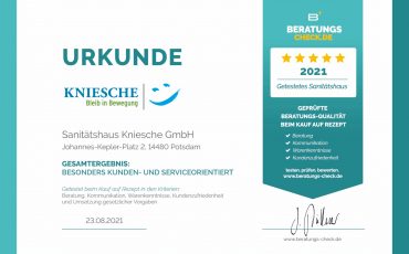 BeratungsCheck_Urkunde_2021_Sanitätshaus-Kniesche_web